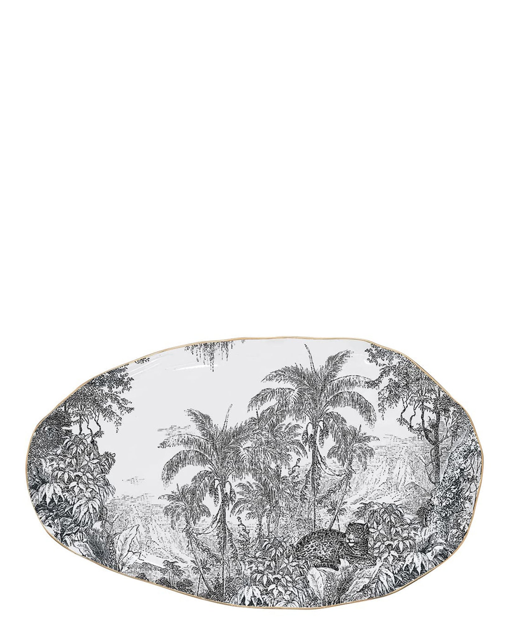 Easy Life Rain Forest Serving Platter 36×21,5 cm - White
