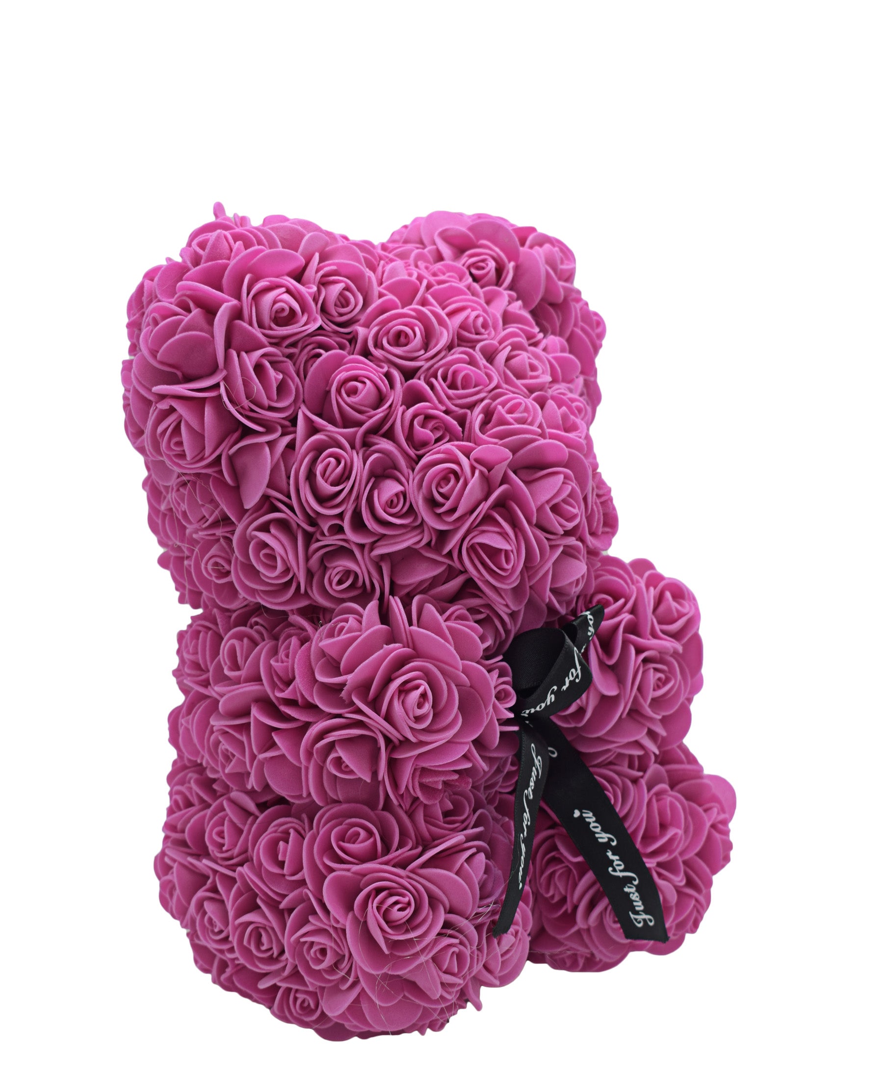 Lovers Design Floral Teddy Bear - Purple