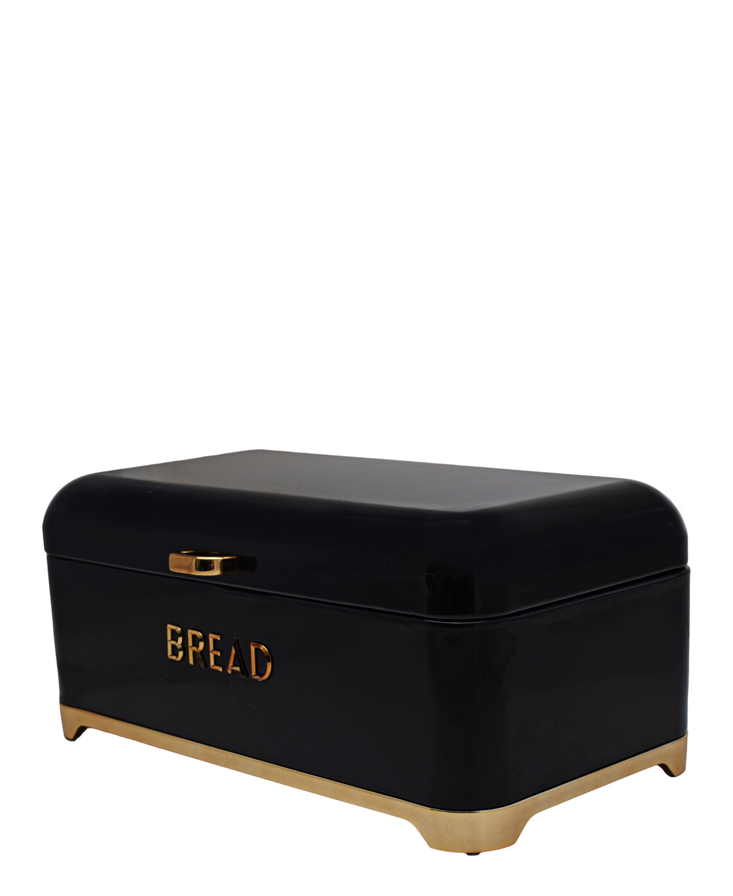 Retro Bread Bin - Black & Rose Gold