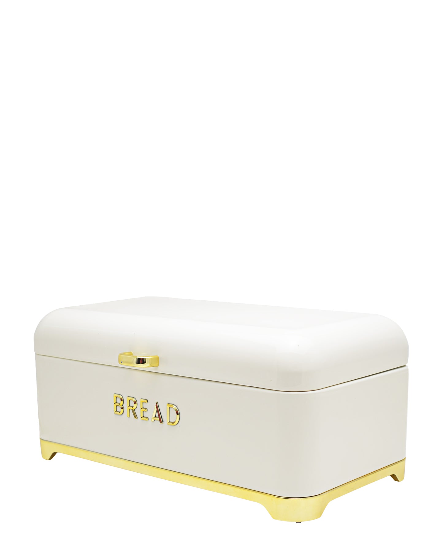 Retro Bread Bin - Cream & Gold