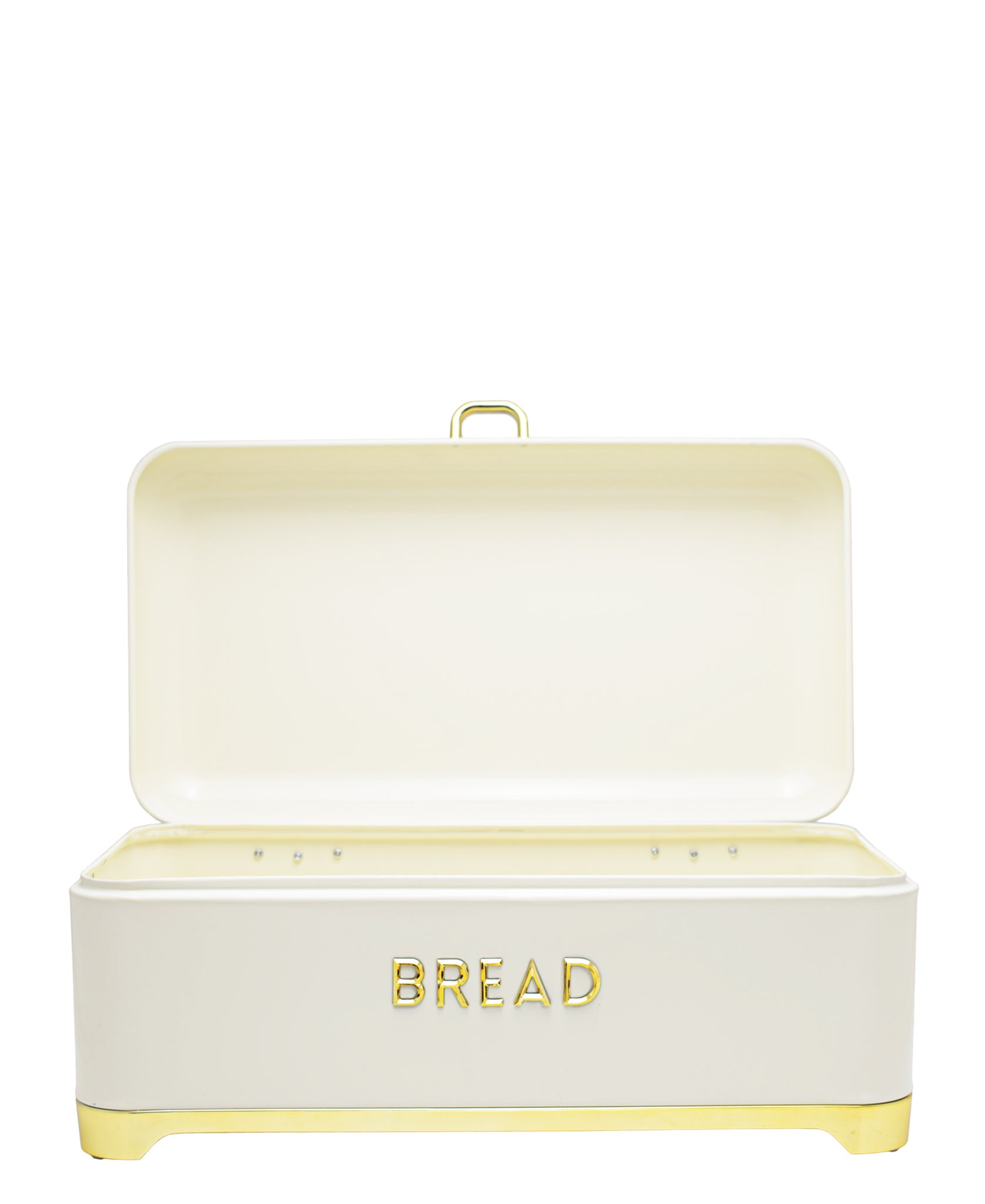 Retro Bread Bin - Cream & Gold