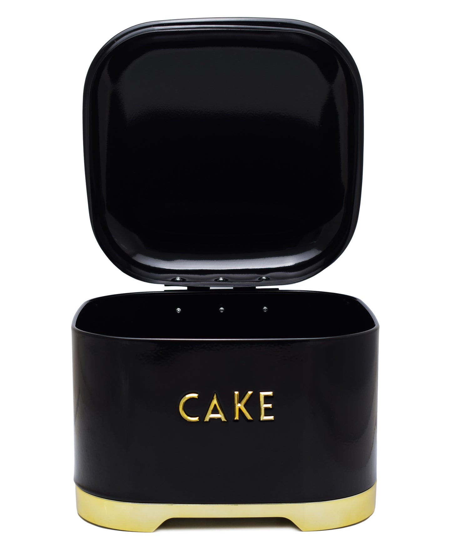 Retro Cake Tin - Black & Gold