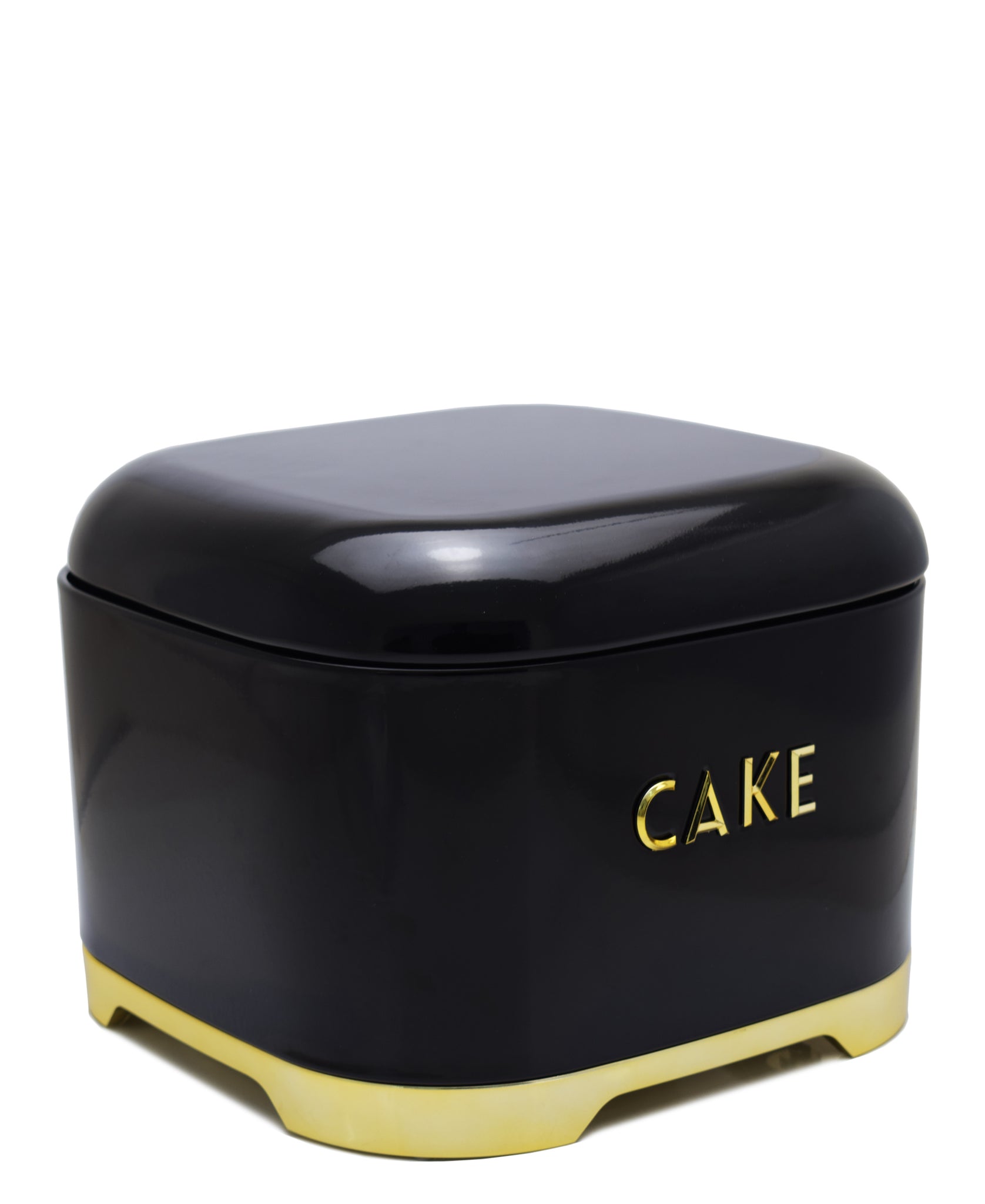 Retro Cake Tin - Black & Gold