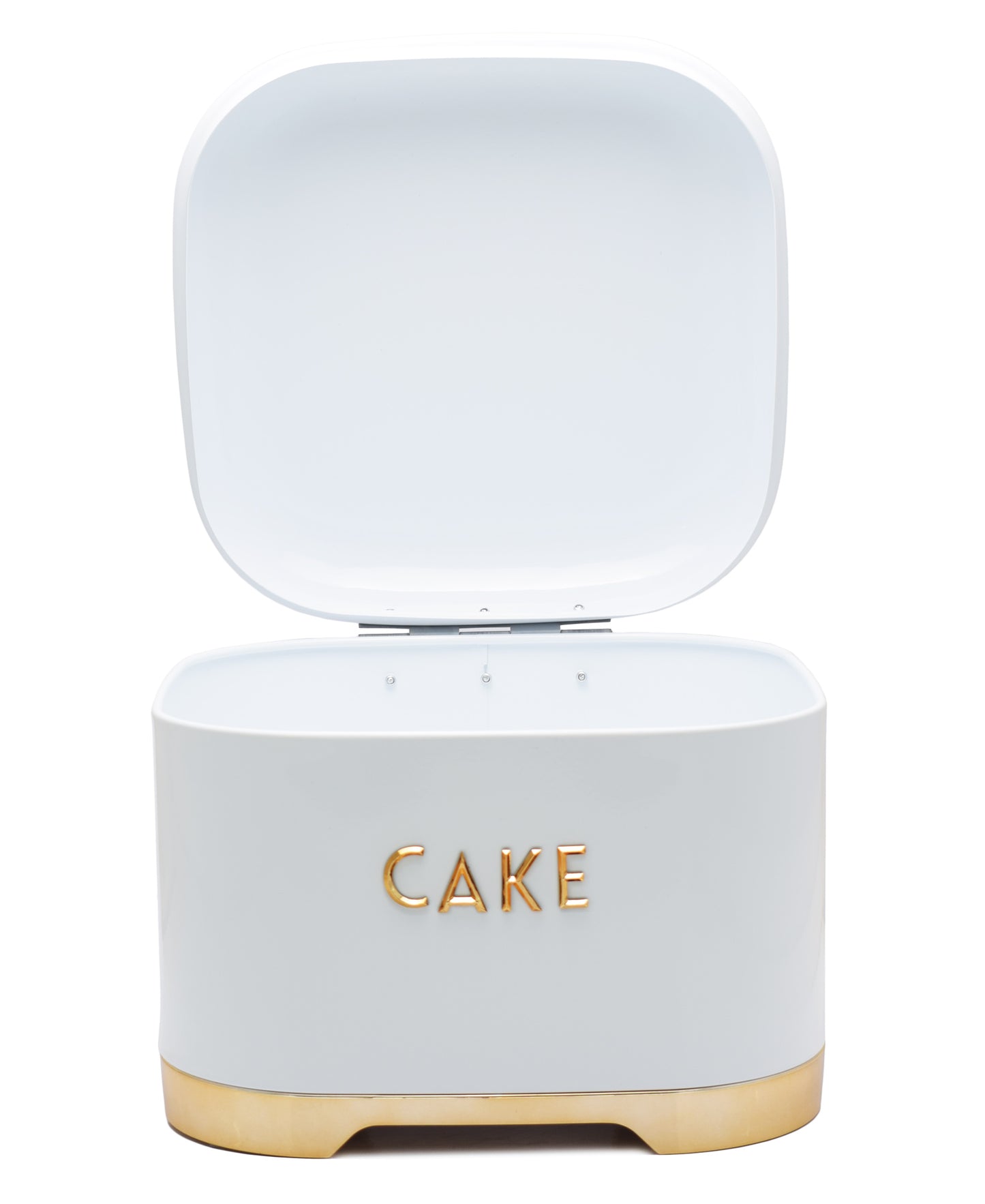 Retro Cake Tin - White & Rose Gold