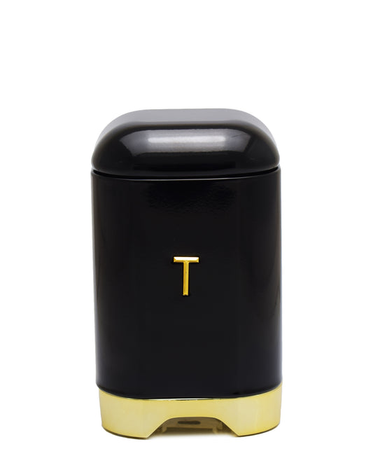 Retro Tea Tin - Black & Gold