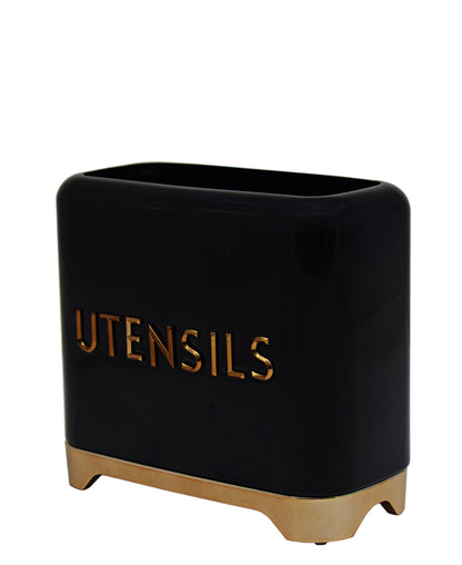 Retro Utensils Tin - Black & Rose Gold