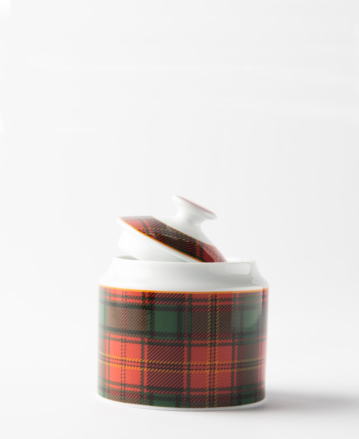 Jenna Clifford Red Tartan Sugar Pot - Red