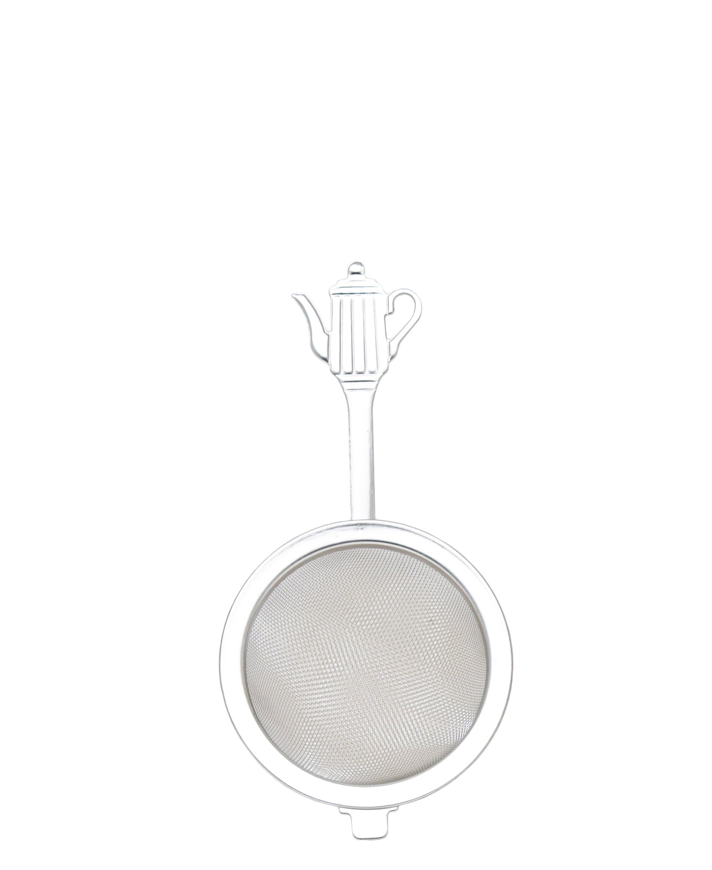 Regent Tea Strainer with Teapot Motif - Silver