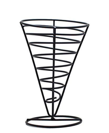 Regent Wire Cone Chip Server With Black Powder Coating 140mm - Black