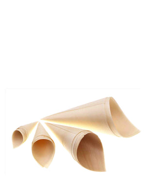 Regent 20 Piece Wooden Disposable Cones - Brown