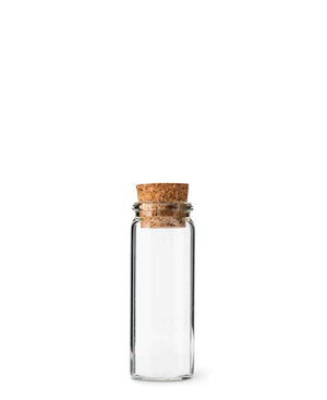 Regent 4 Piece Glass Bottle With Cork Lid 95ml - Clear