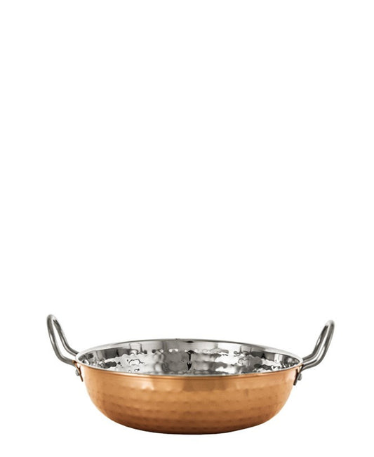 Regent Cookware Hammered Karahi Pan - Copper Plated