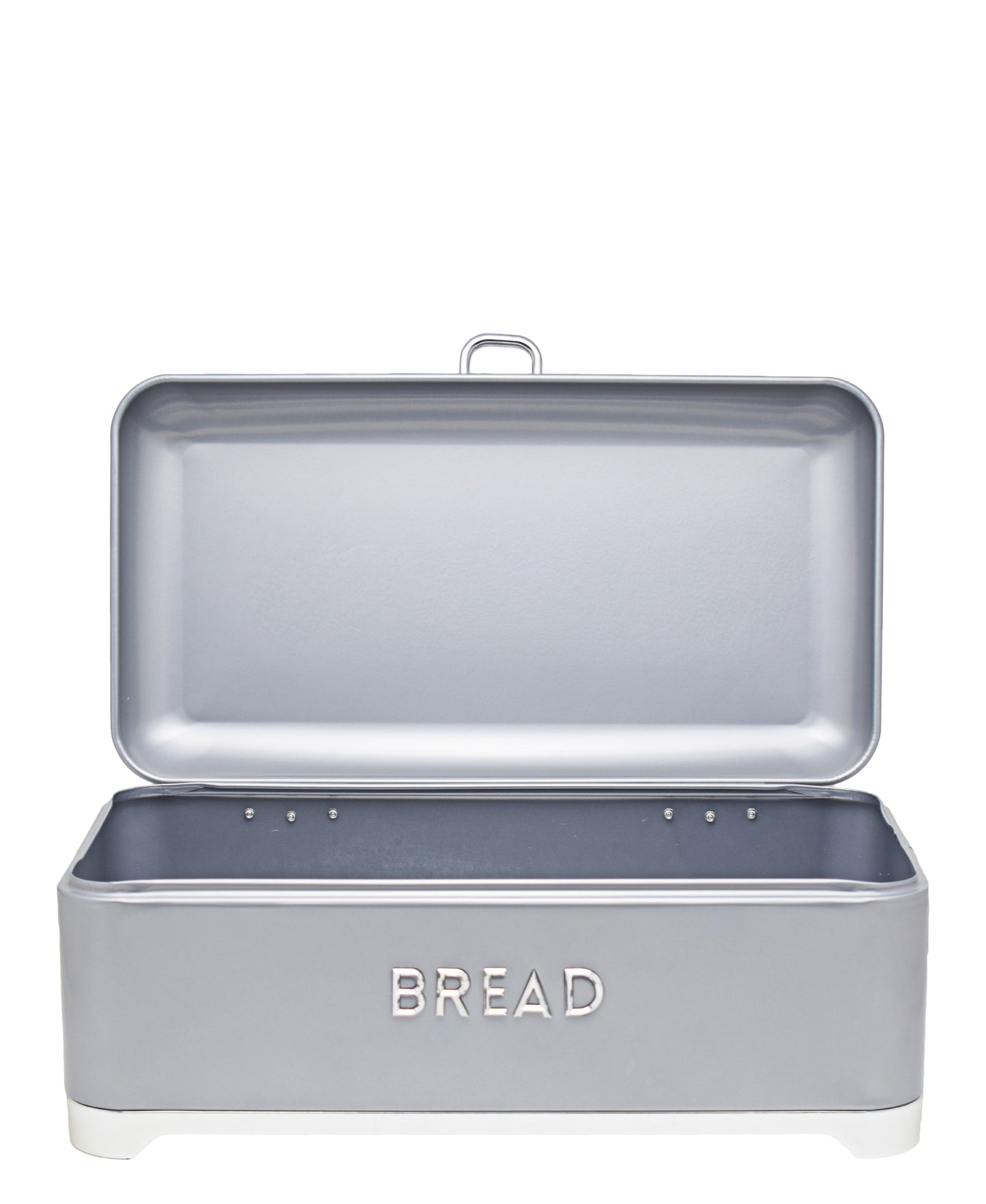 Retro Bread Bin - Grey & Silver