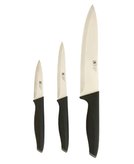 Richardson Sheffield Advantage 3 Piece Starter Knife Set - Black & Silver