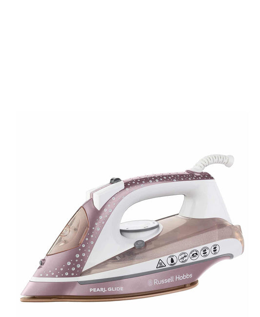 Russell Hobbs Pearl Glide Iron - White & Pink