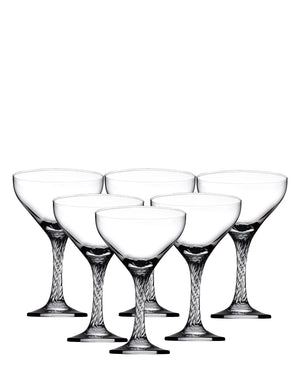 Kitchen Life Crystallized 6 Piece Wine Glass - Clear