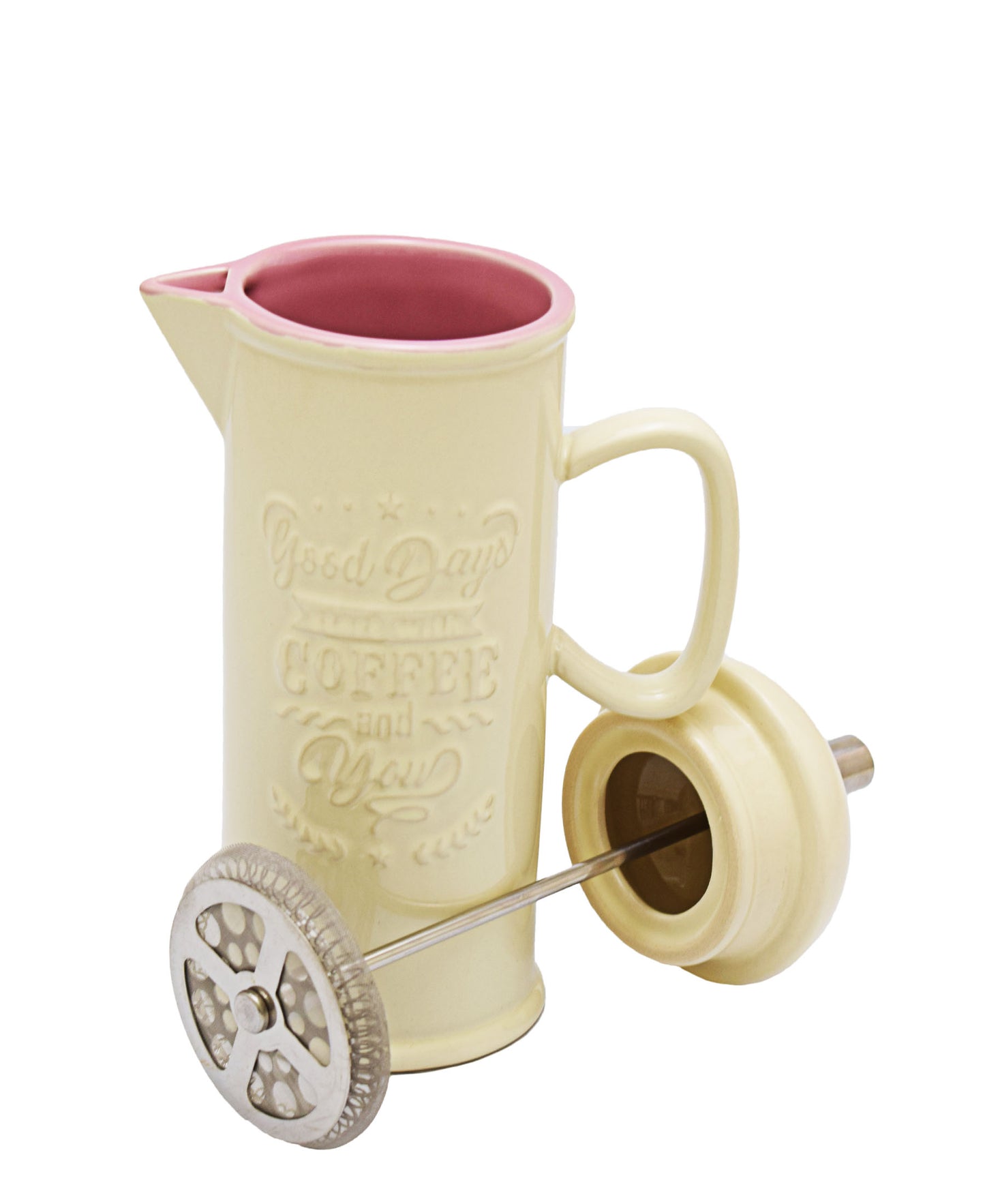 Kitchen Life 450ML Coffee Plunger - Pink