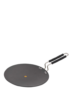 Kitchen Life 25cm Tawa Pan With Black Handle - Black