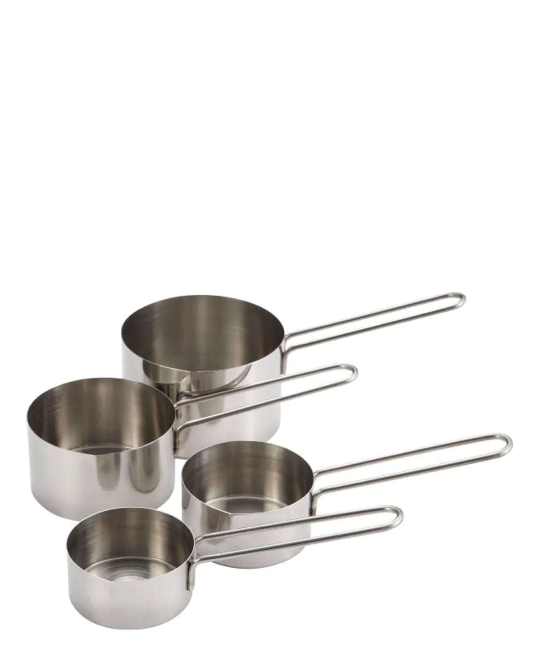 Kitchen Life Stainless Steel 4 Piece Measuring Cups - Silver