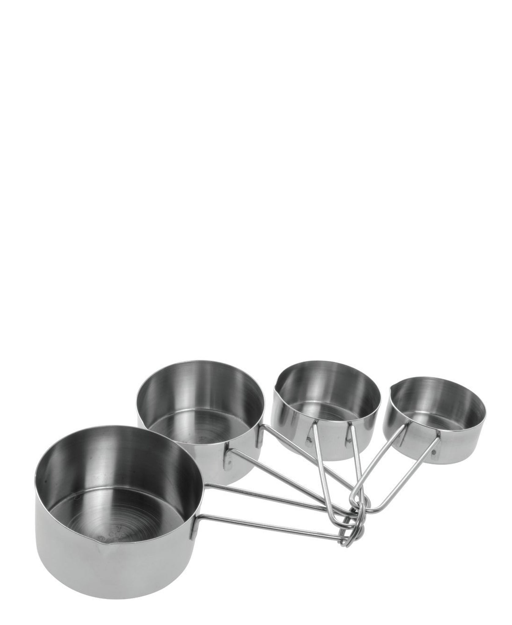Kitchen Life Stainless Steel 4 Piece Measuring Cups - Silver