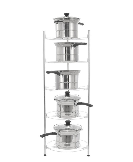 Kitchen Life Pot Stand 5 Tier - Silver