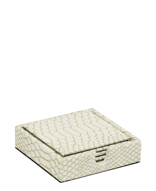 Kitchen Life Shagreen Coaster  Set of 5 - White