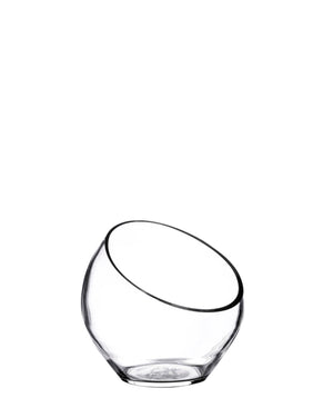 Trend Design 18cm Orchid Tilted Vase - Clear