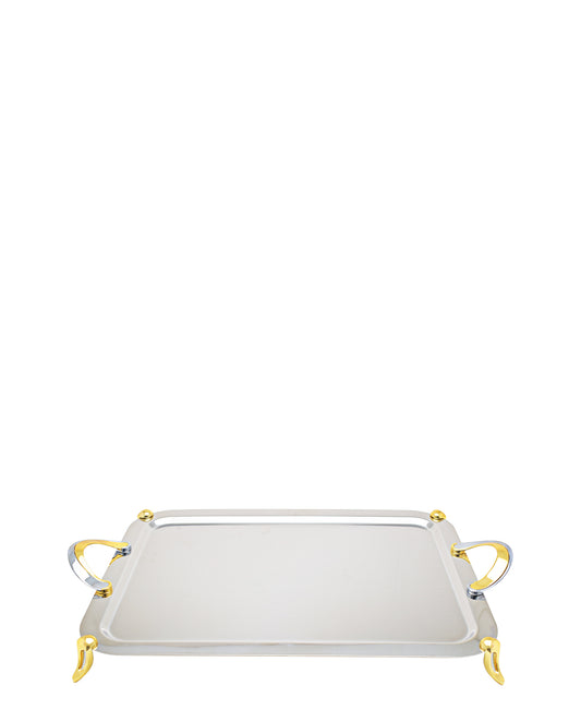 Table Pride Silver And Gold Tray, Medium