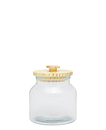 Seaside Storage Jar with Wooden Lid - Small