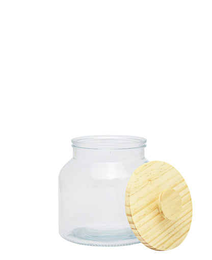 Seaside Storage Jar with Wooden Lid - Small