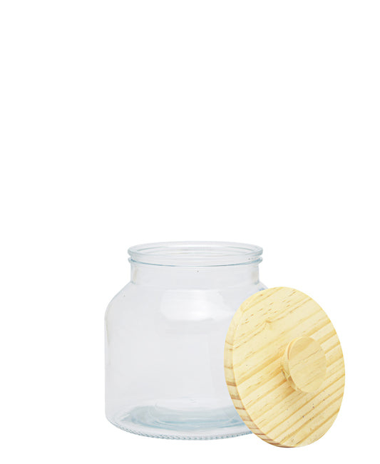 Seaside Storage Jar with Wooden Lid - Small