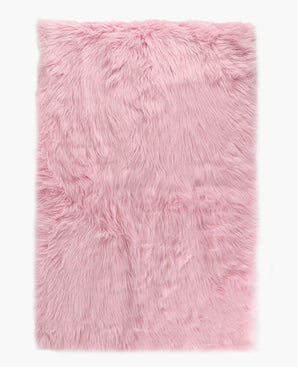 Sonna 1200mm x 1600mm Faux Fur Carpet - Pink