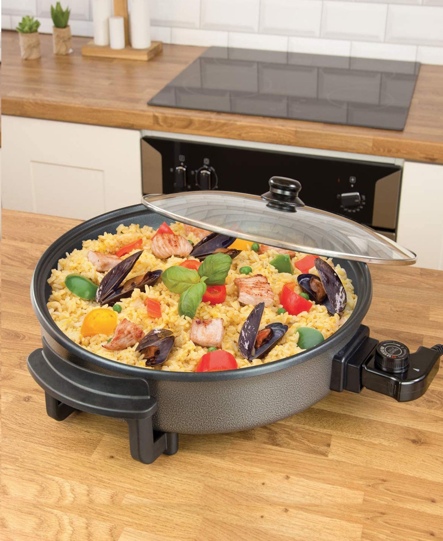 Sunbeam Deluxe Electric Frying & Pizza Pan 30cm - Black