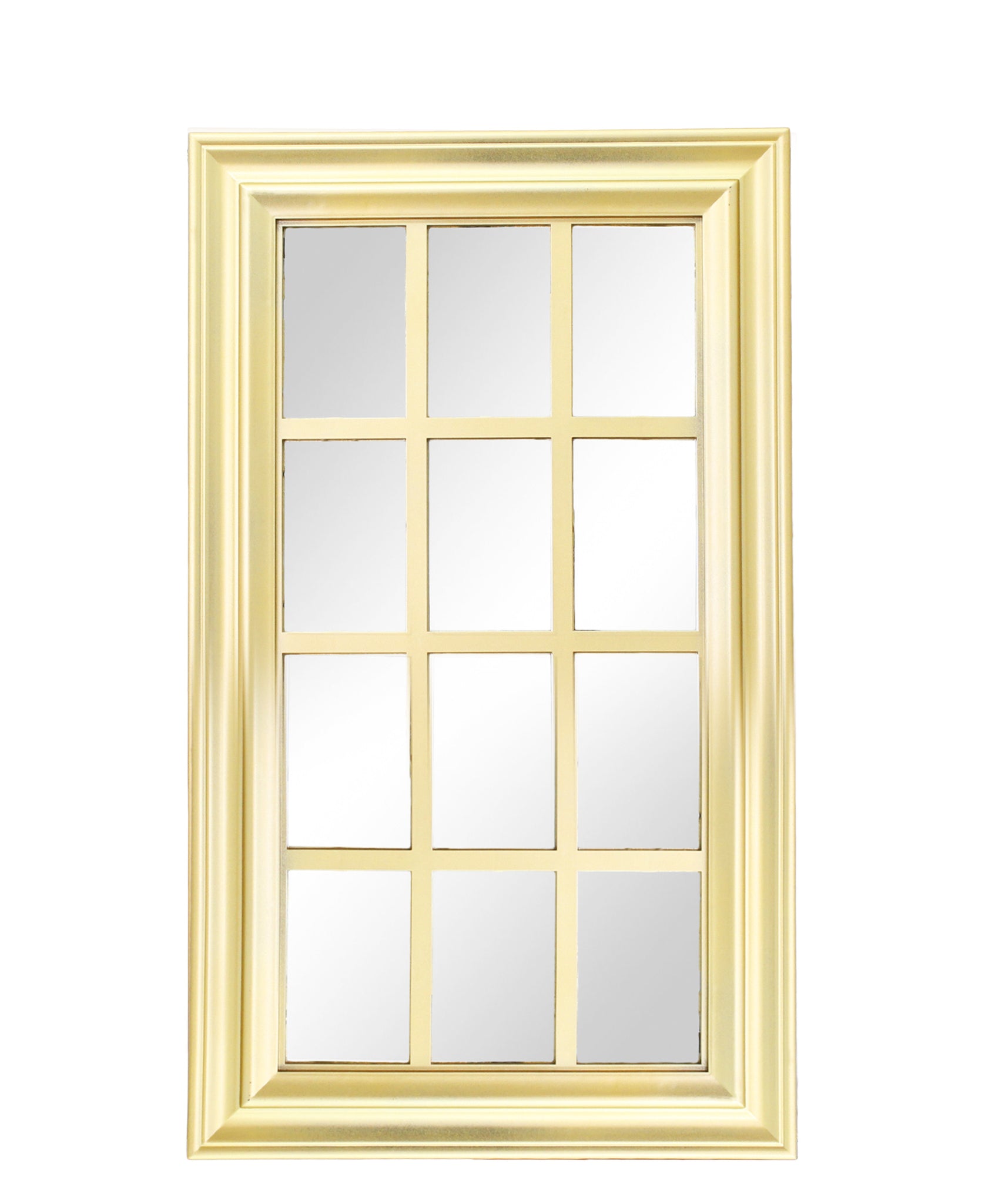 Urban Decor Window Frame Mirror - Gold