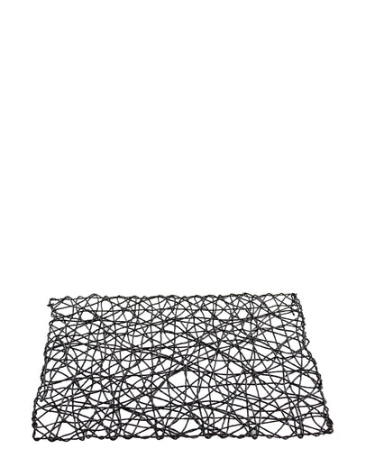 Kitchen Life String Placemat Rectangle - Black