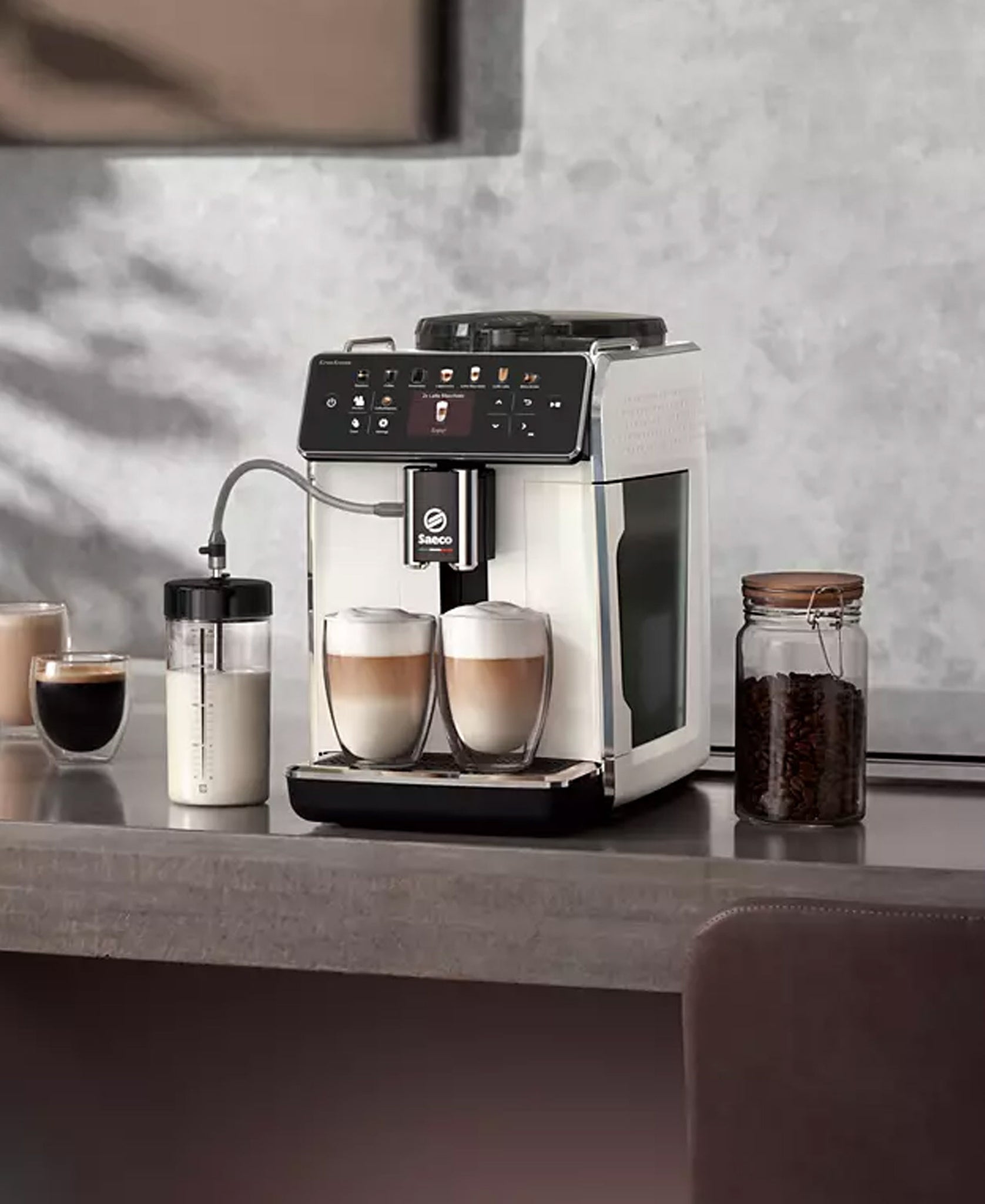 Saeco Coffee Gran Aroma Fully Automatic Espresso Machine - White