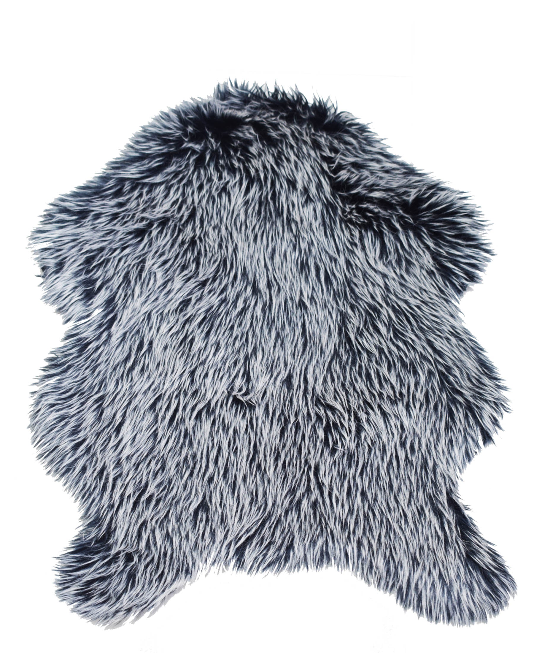 Shaggy Faux Fur Luxurious Shaped 600mm x 900mm - Grey