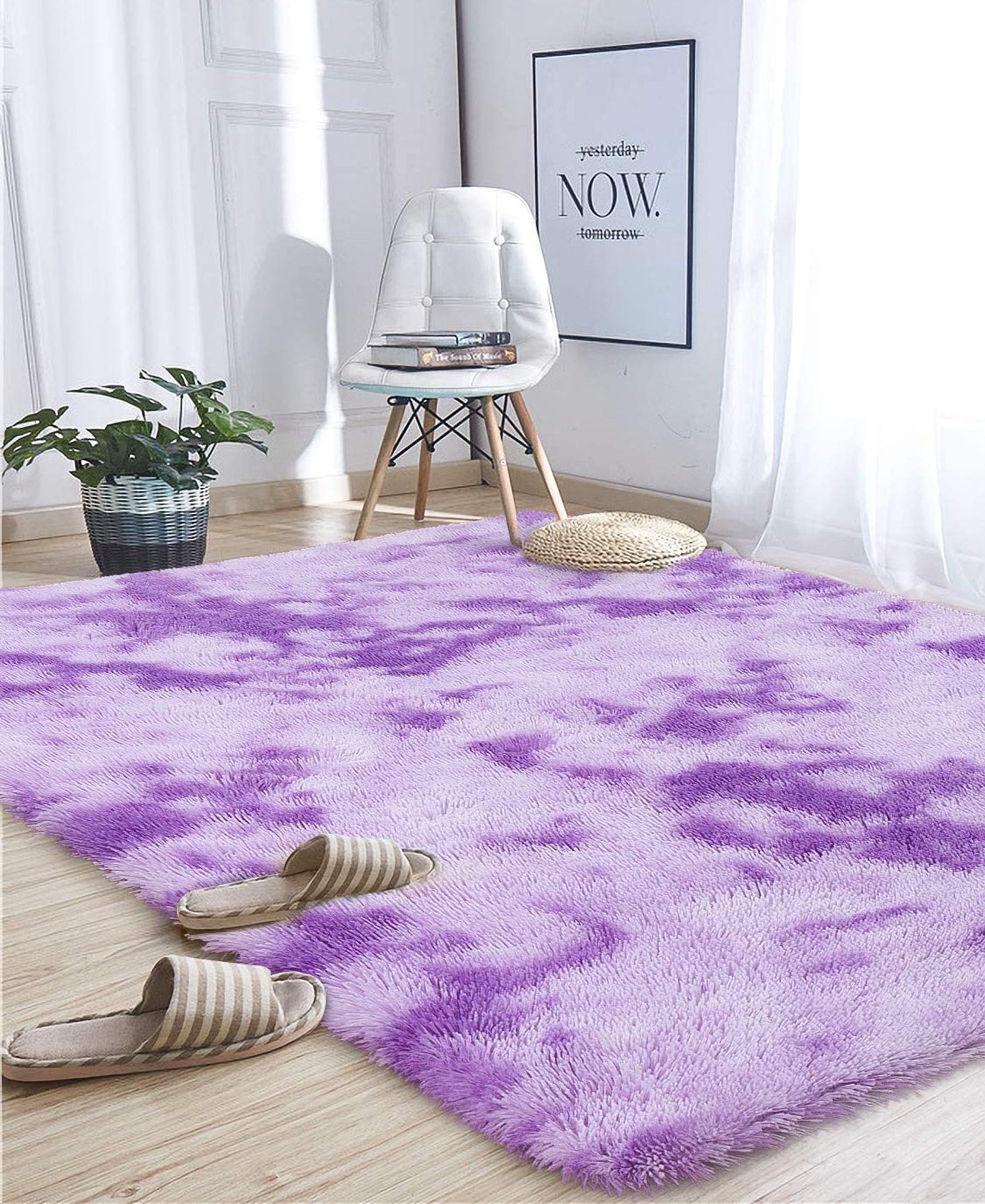 Shaggy Fluffy Carpet 700mm x 1600mm - Purple