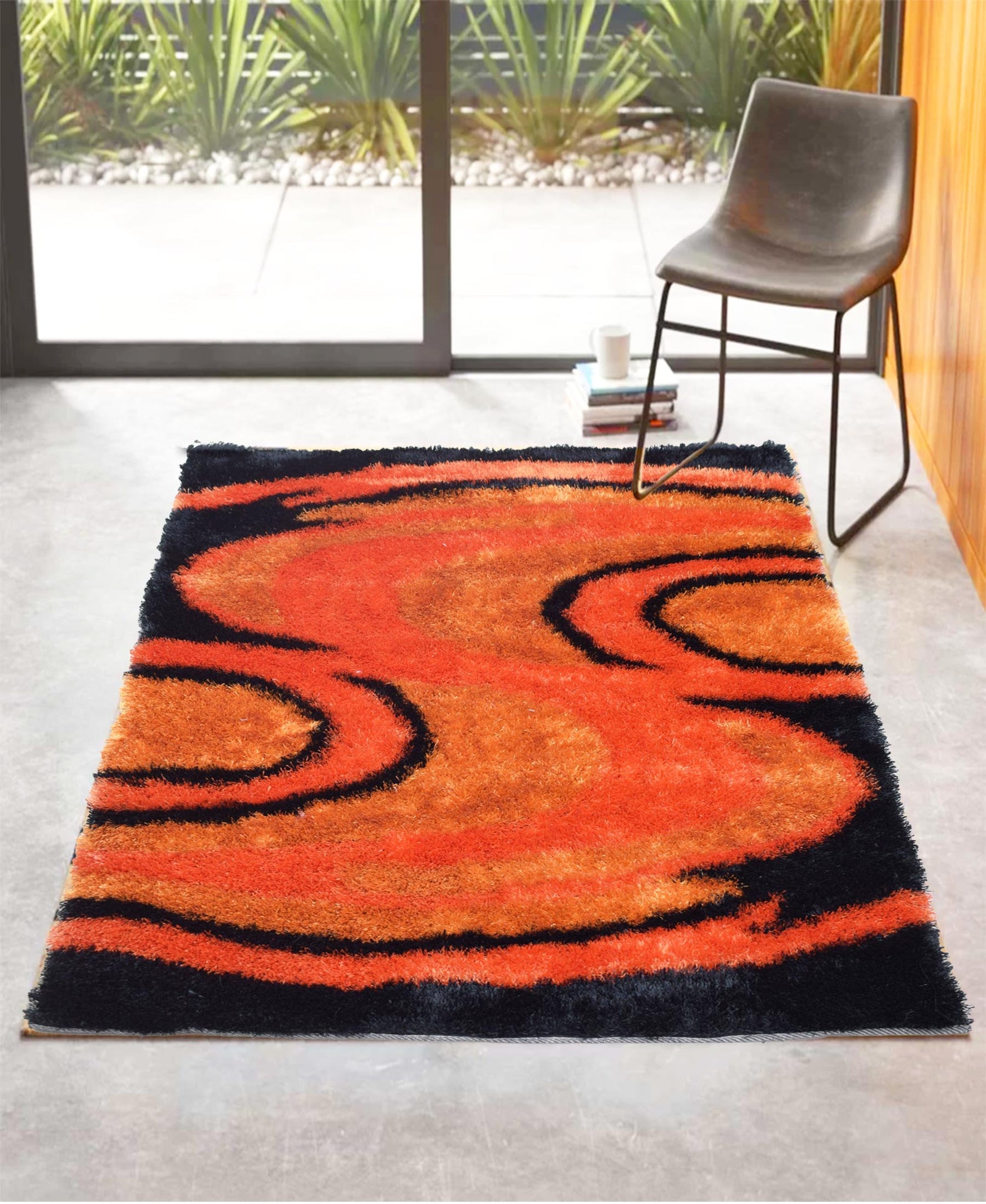 Shaggy Mercury Carpet 1200mm x 1600mm - Orange