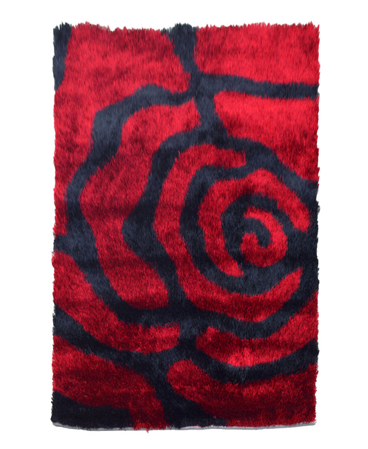 Shaggy Rose Carpet 1200mm x 1600mm - Red