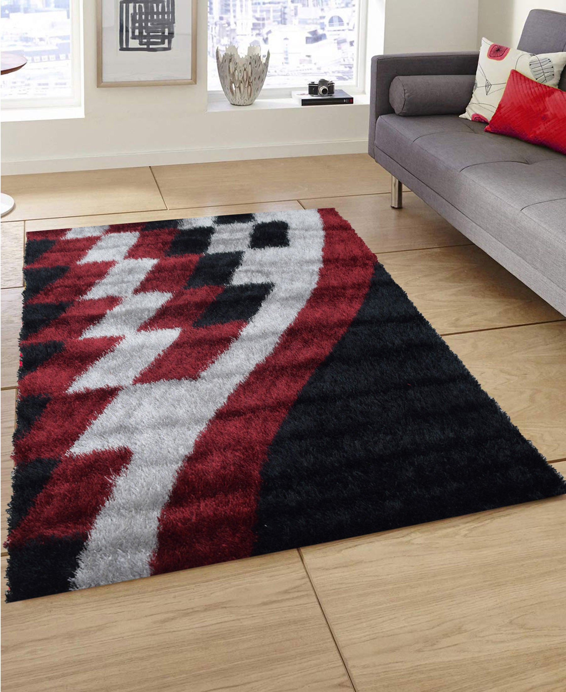 Shaggy Carpet 1200mm x 1600mm - Red