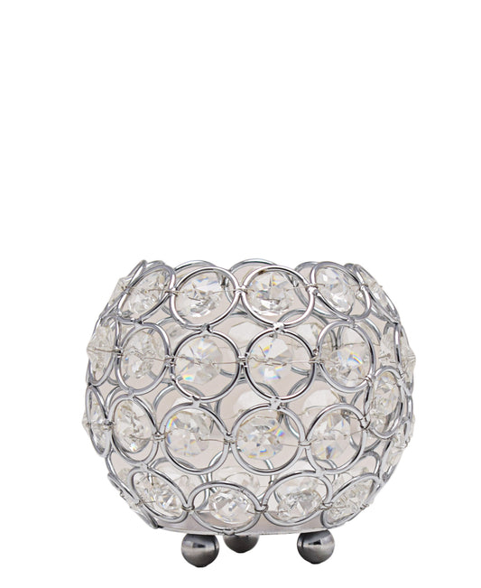 Majestic Silver Round Candle Holder