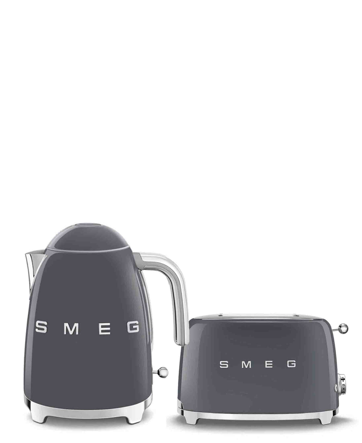 Smeg Kettle & Toaster Combo Grey The Culinarium