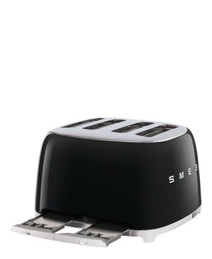 Smeg Retro 2000W 4 Slice Square Toaster - Black