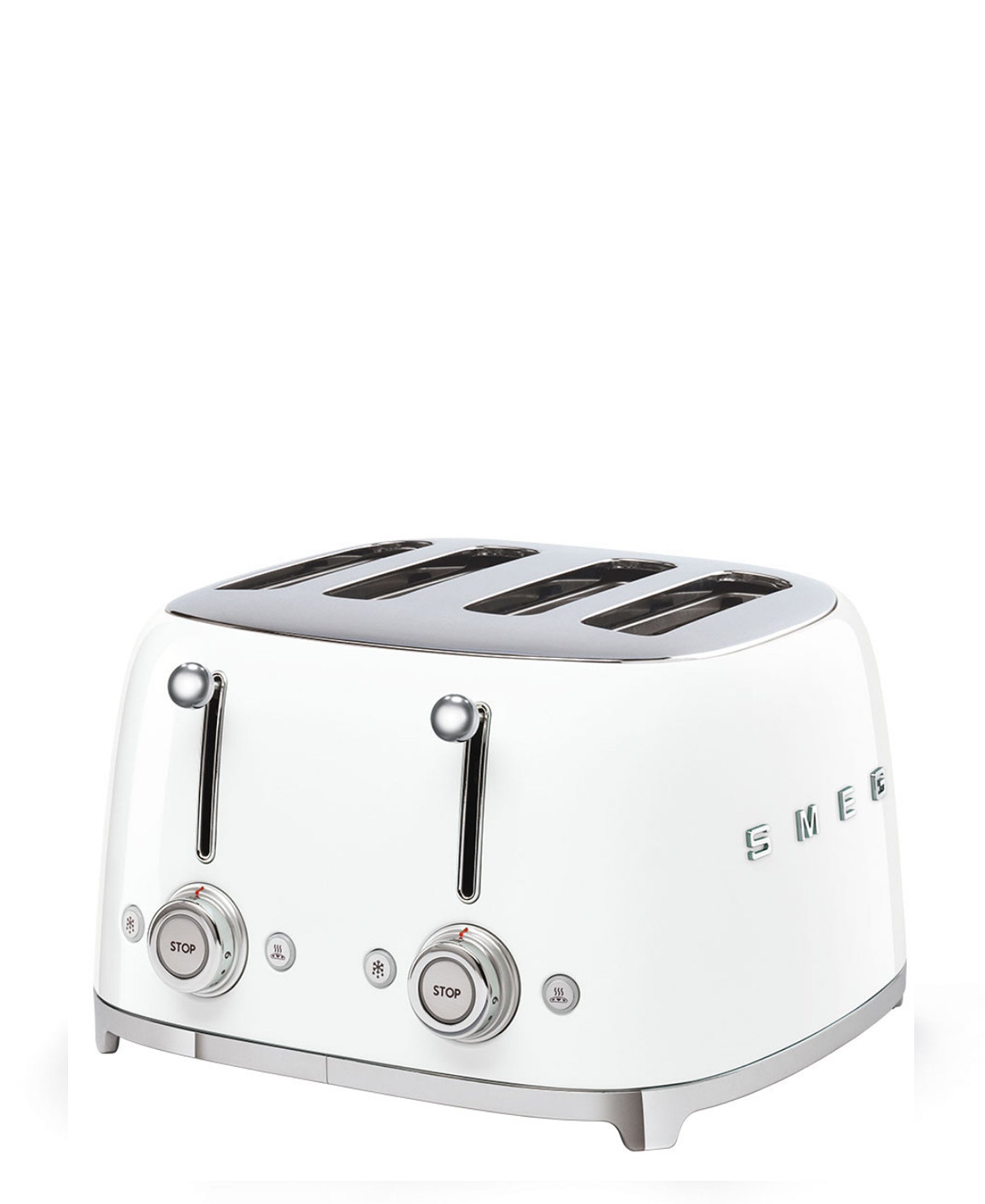 Smeg Retro 2000W 4 Slice Square Toaster - White