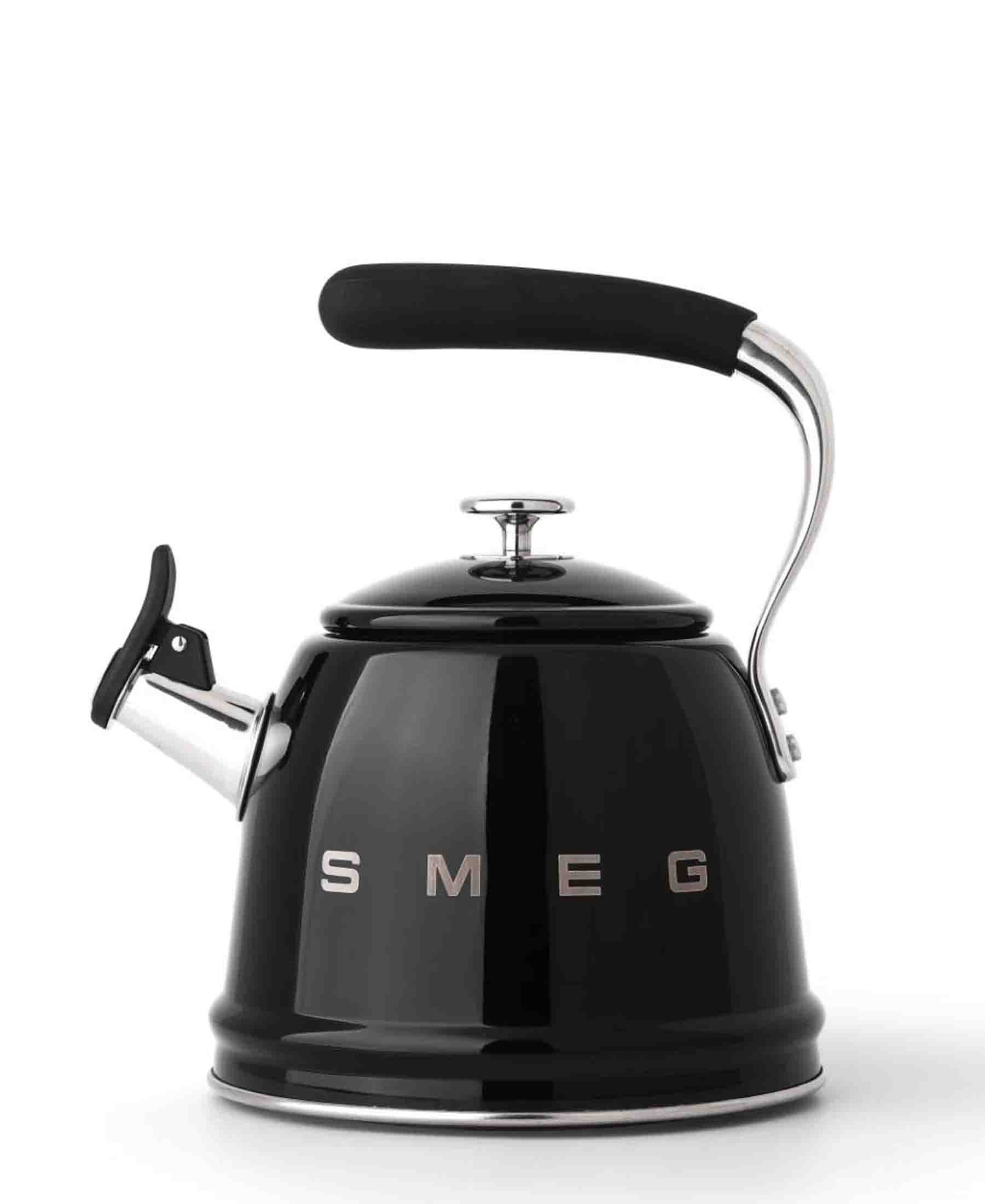 Smeg Whistling Stovetop Kettle Black The Culinarium