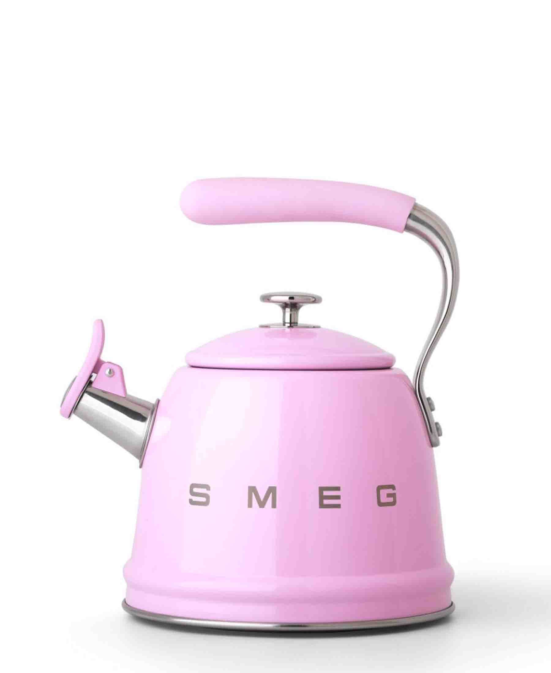 Smeg Whistling Stovetop Kettle Pink The Culinarium