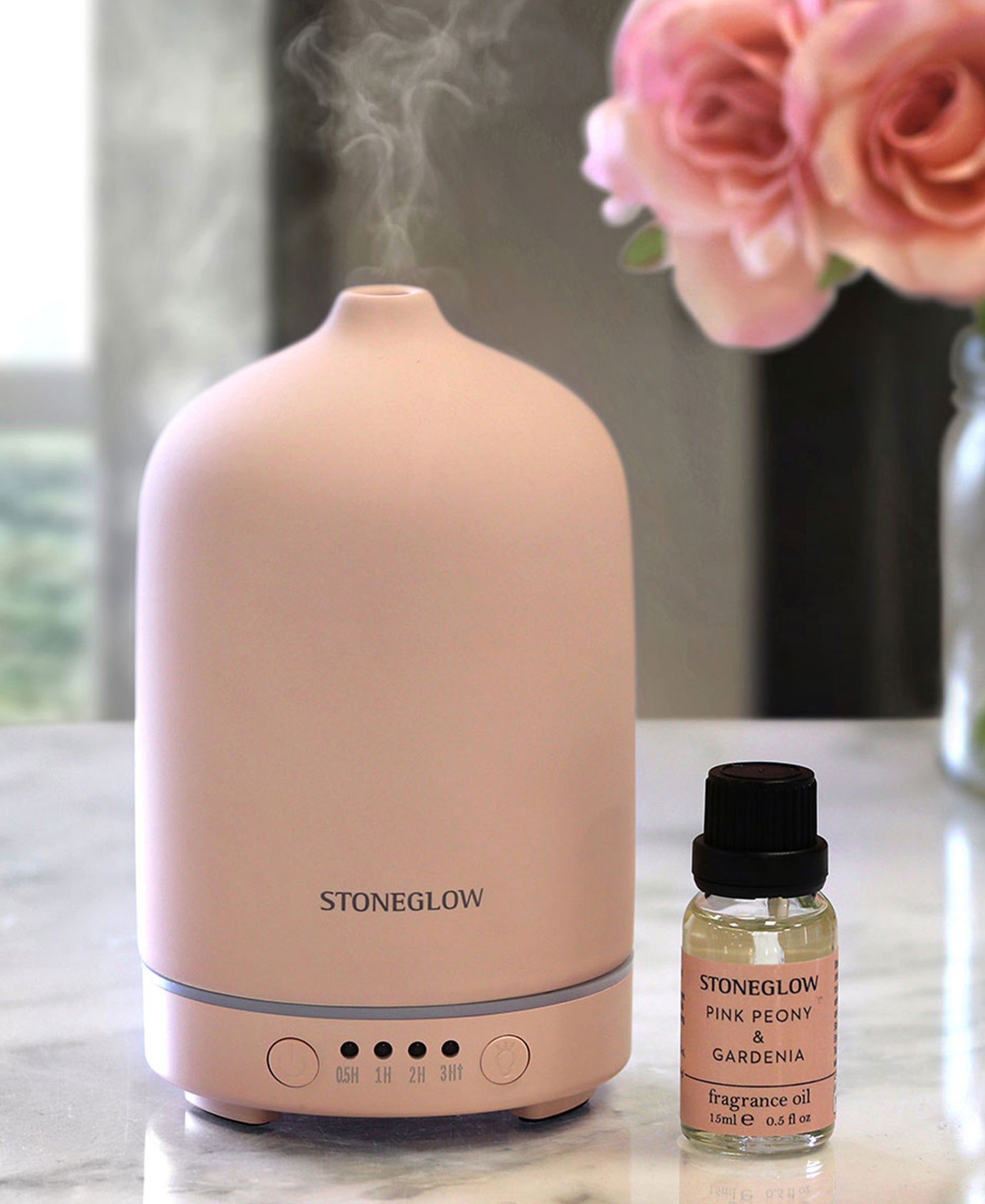 Stoneglow Modern Pink Peony & Gardenia 15ml Fragrance Oil - Pink