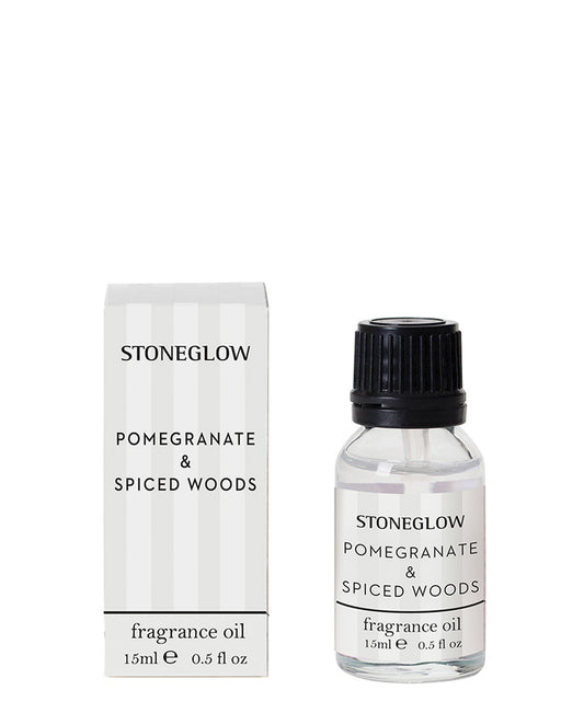 Stoneglow Modern Pomegranate & Spiced Woods 15ml Fragrance Oil - White