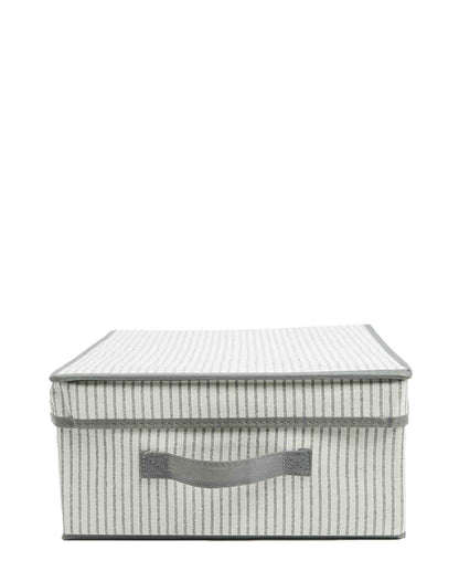 Storage Solutions Storage Box With Lid - Grey & White